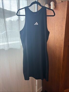 adidas Black Sleeveless Logo Tank Dress